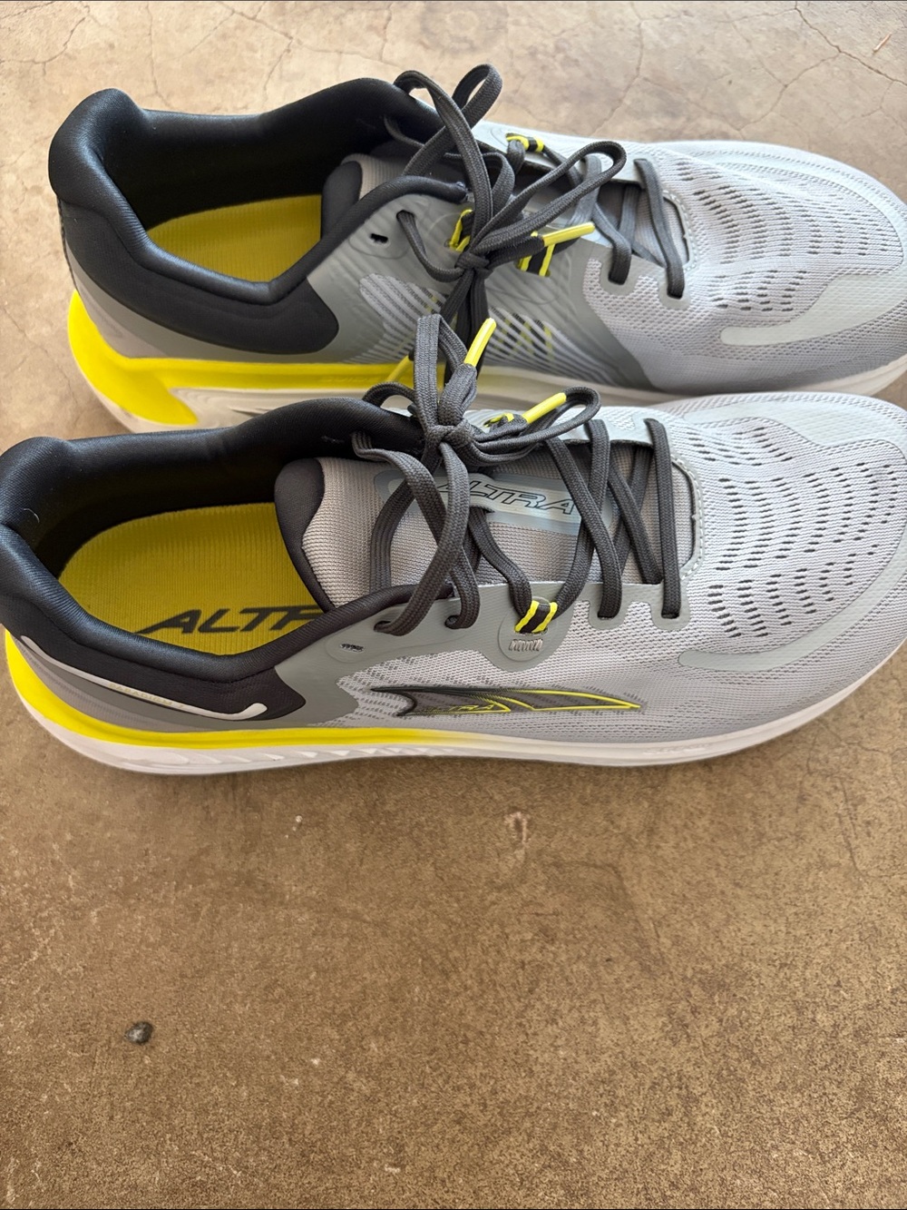 Altra Gray and Yellow Men's Road Running Sneakers
